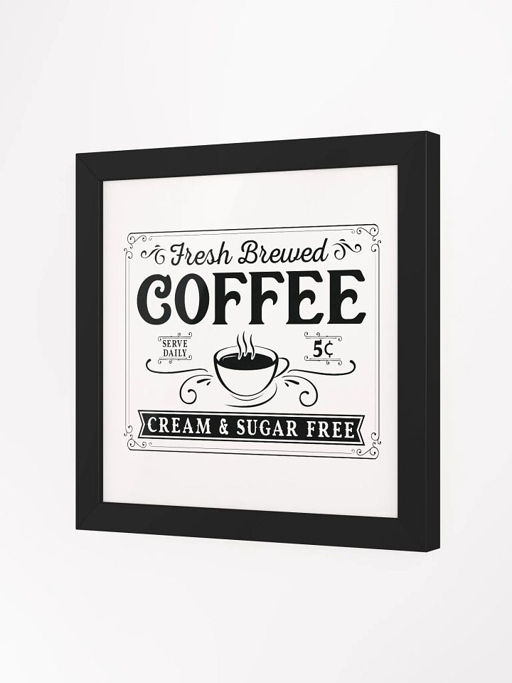 Vintage Fresh Brewed Coffee Framed Poster product image (7)