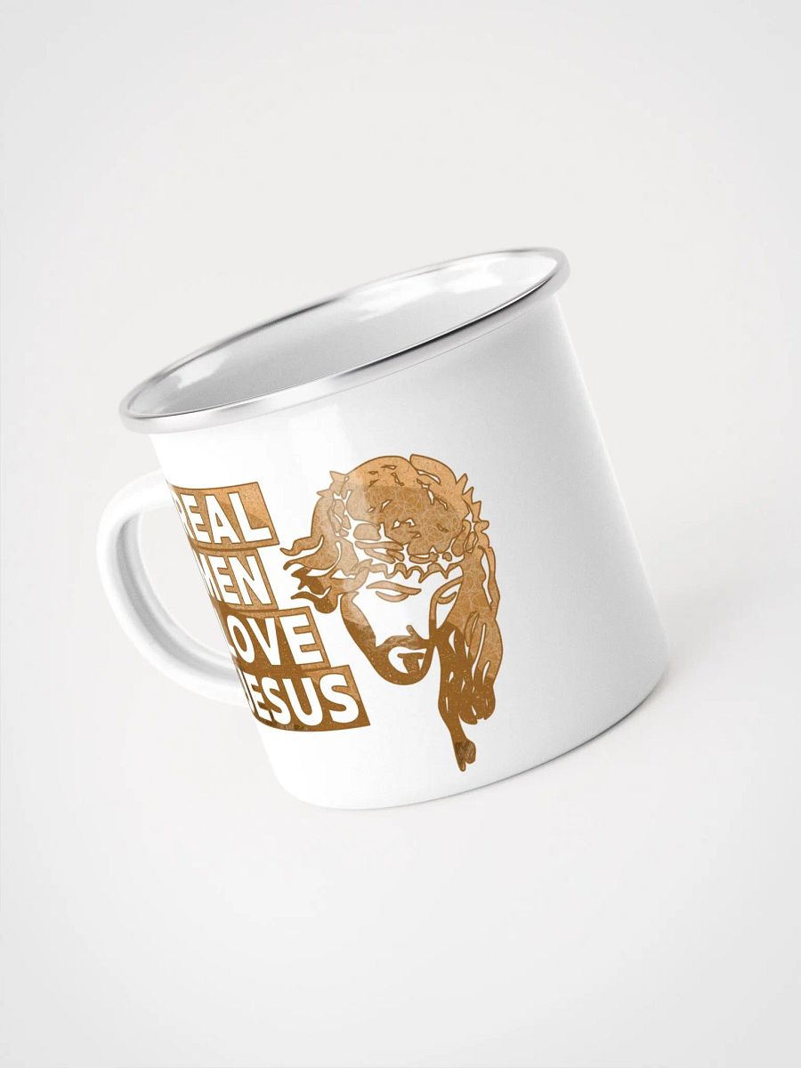 Real Men Love Jesus Christian Enamel Mug product image (5)