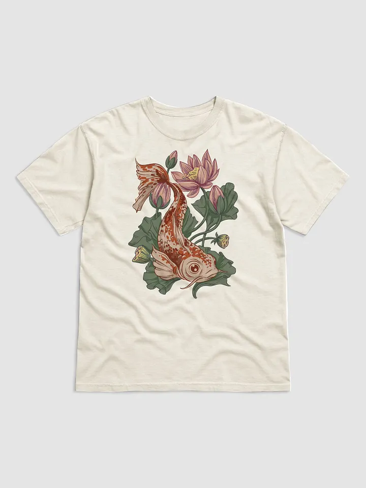 Goblincore and Cottagecore Shirts for Fish Lovers | Koi Fish Among Lotus Flowers Botanicals T-Shirt product image (11)