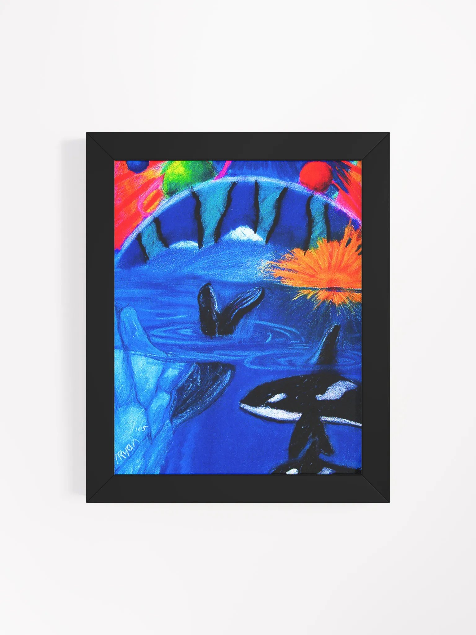 Space Whales 2 Art Framed Poster product image (4)