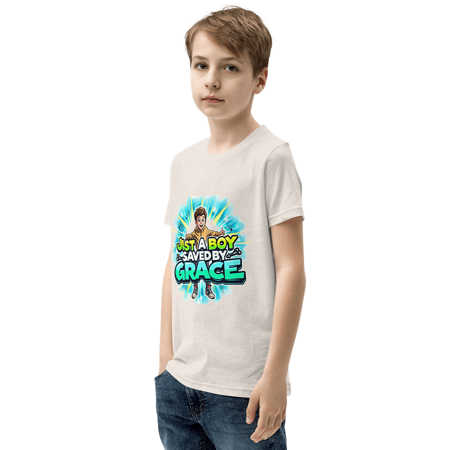 Just A Boy Saved By Grace Youth T-Shirt product image (5)