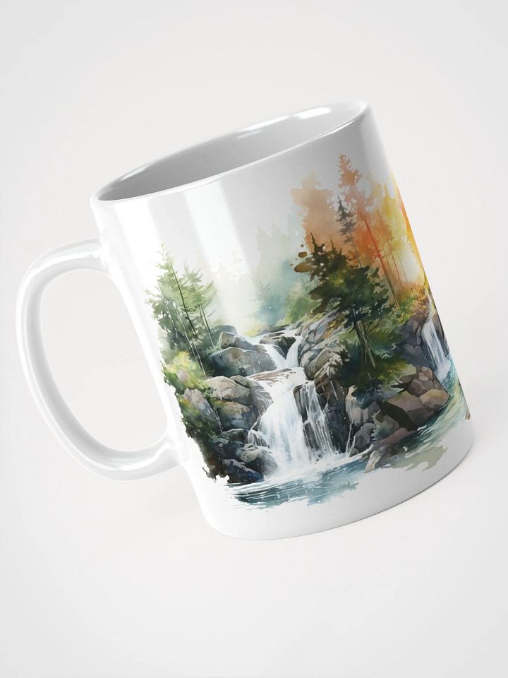 Serene Falls White Glossy Mug product image (2)