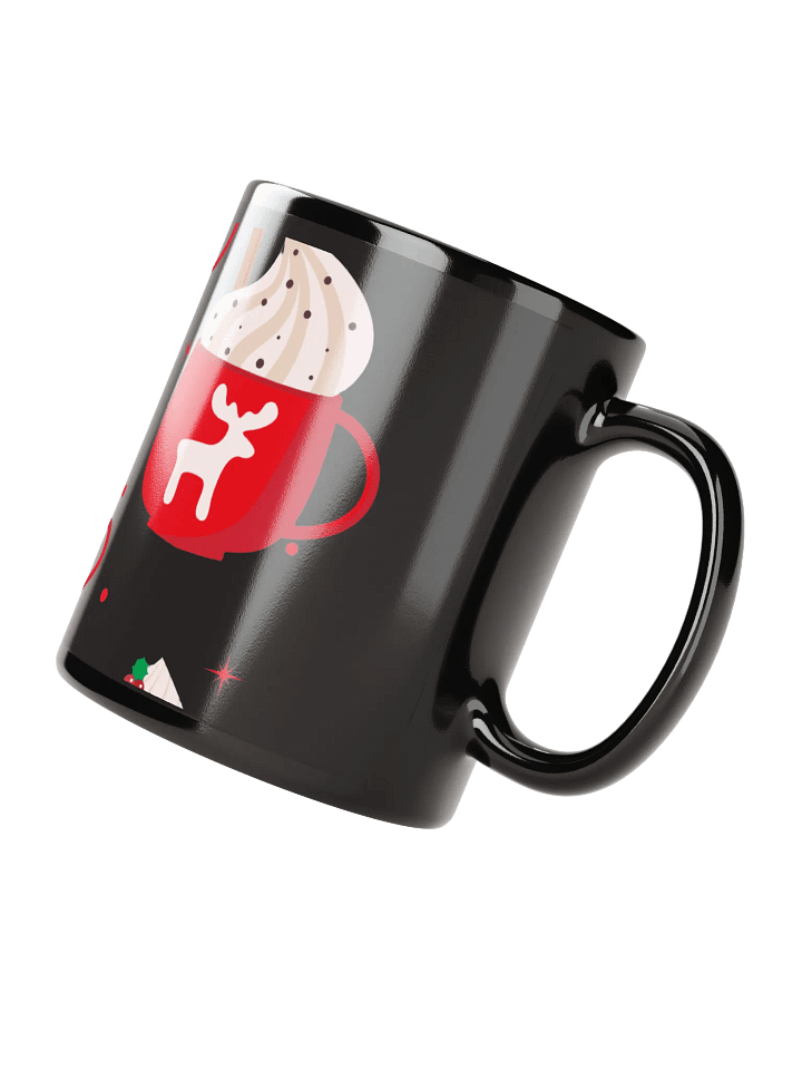 Festive Holiday Black Glossy Mug product image (4)