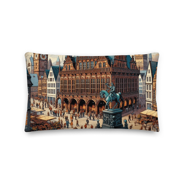 Equestrian Square Premium Pillow | AI Design product image (2)
