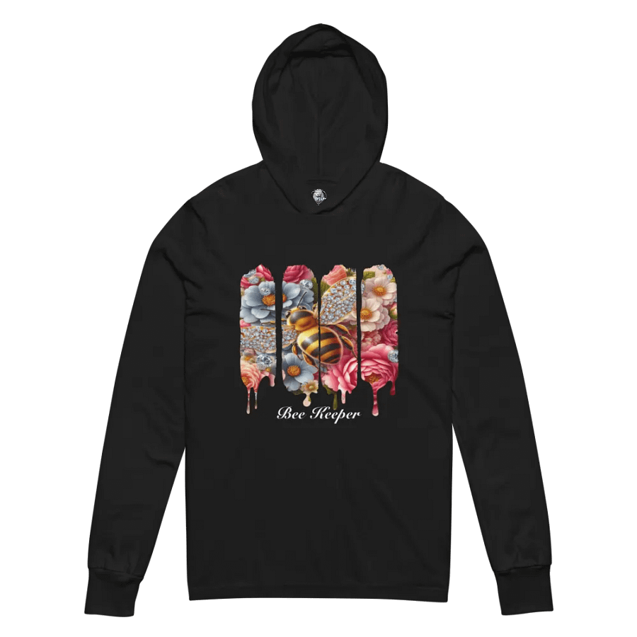 Hooded Long Sleeve Tee Bee Keeper Bling Bling | Cute Beekeeper Gift product image (4)