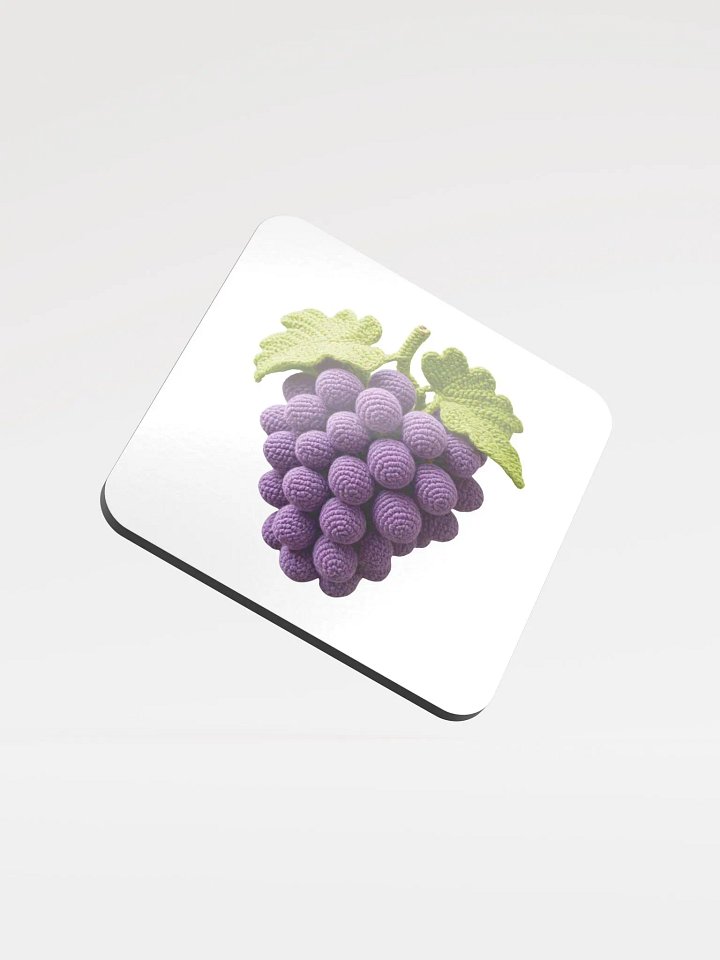 CozyAvocado Glossed Cork Coaster Grape Slice #1 product image (1)