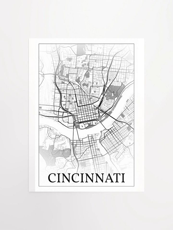 Cincinnati, Ohio, USA, city map print product image (5)