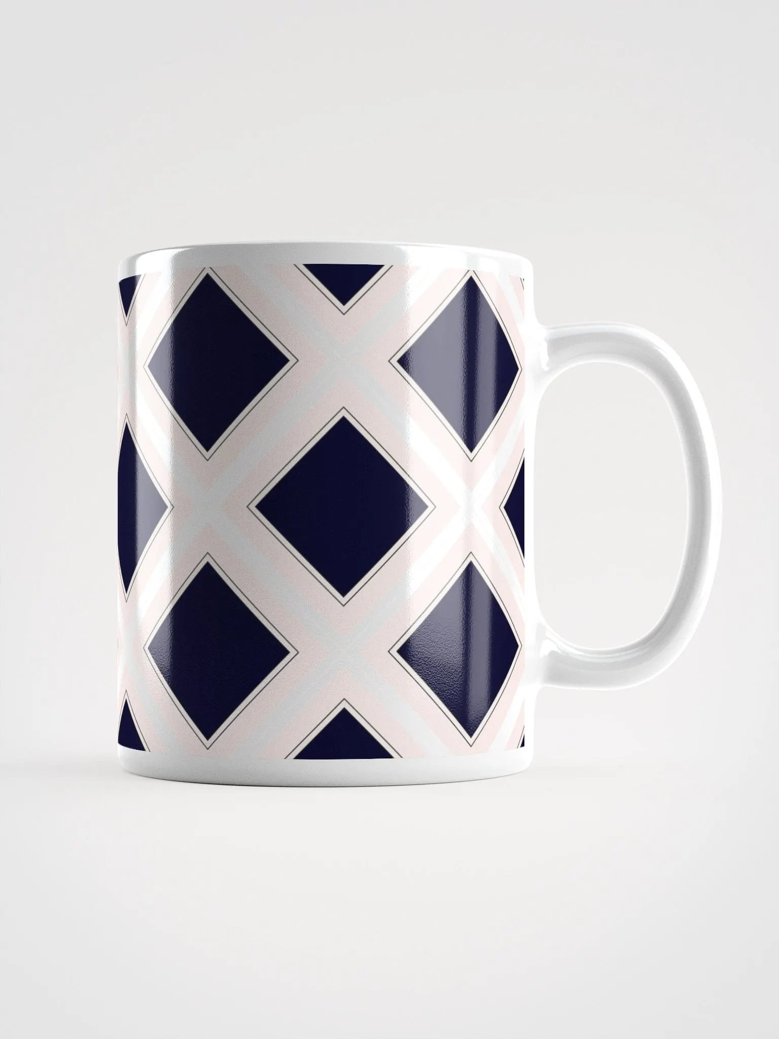 Black Diamonds Surrounded By White White Mug product image (1)