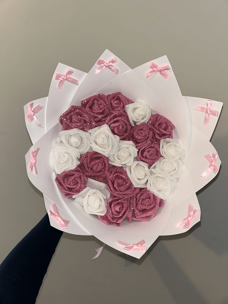 Pink & White Glitter Bouquet product image (7)