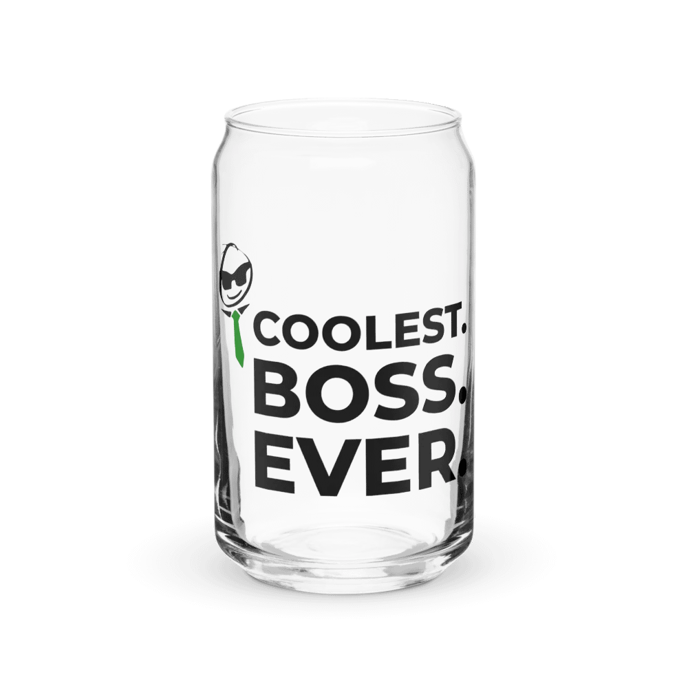 Can-Shaped Glass Tumbler – Coolest Boss Ever | Sleek, Trendy & Leadership-Approved product image (6)