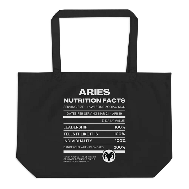 Aries Nutrition Facts Tote product image (3)