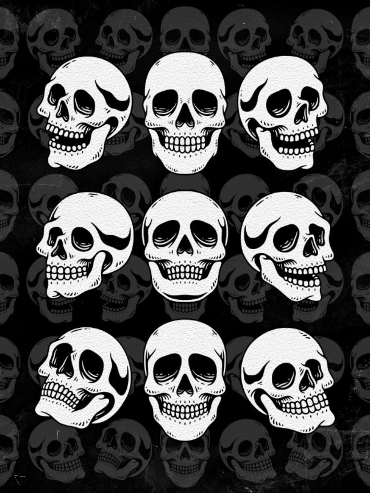 Free Skull Head Illustration Pack – High-Quality Freebies product image (2)