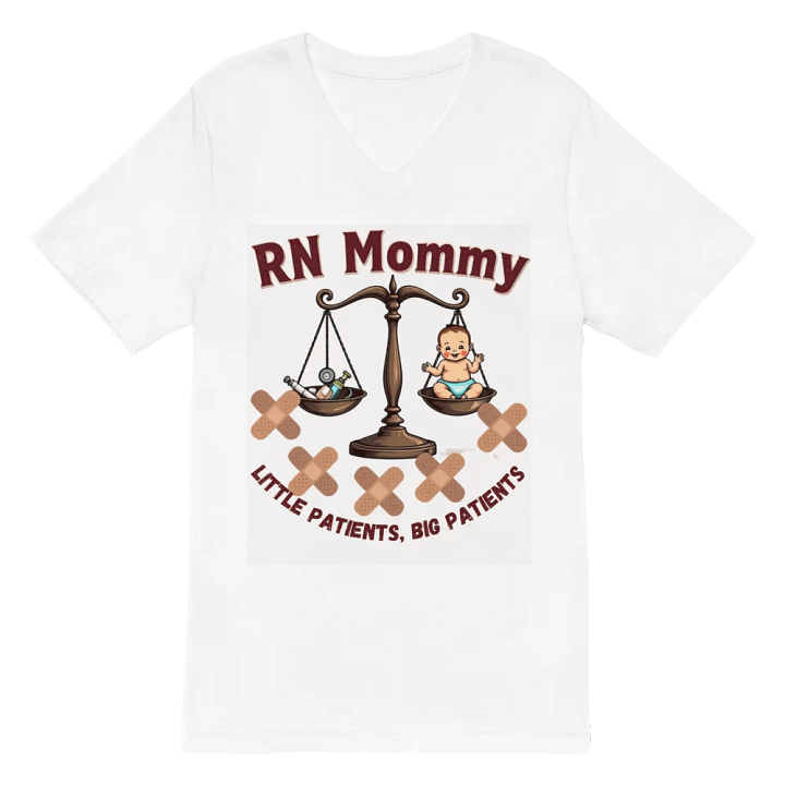 RN Mommy - Little Patients, Big Patience V-Neck Tee product image (6)