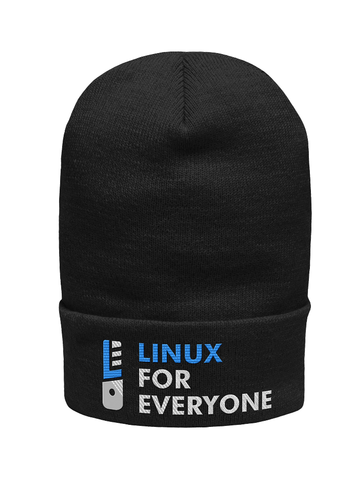 L4E Cuffed Beanie: Dark Mode Aqua product image (2)