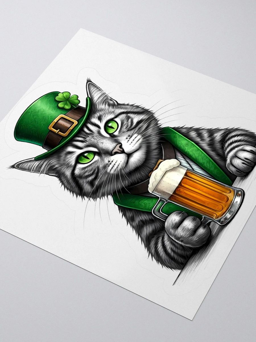 St. Patrick's Day Cat Sticker product image (8)