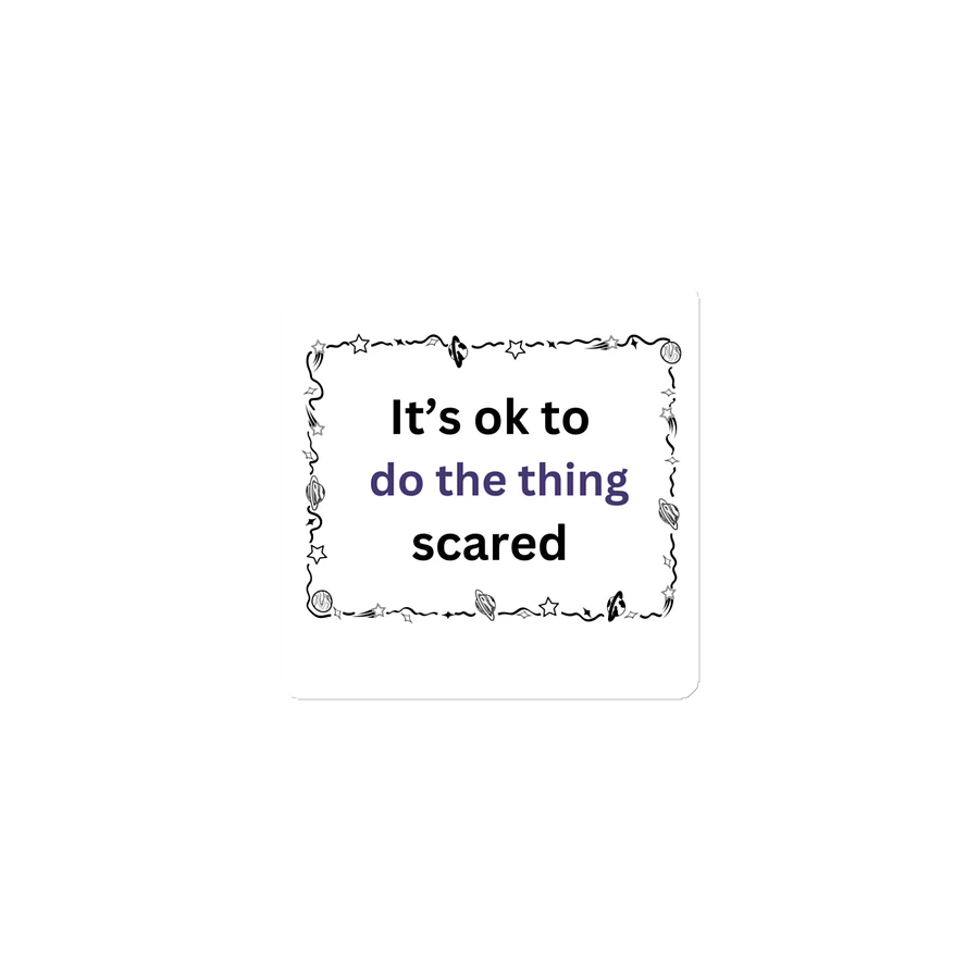 It's ok to do the thing Scared - Space - Magnet product image (1)