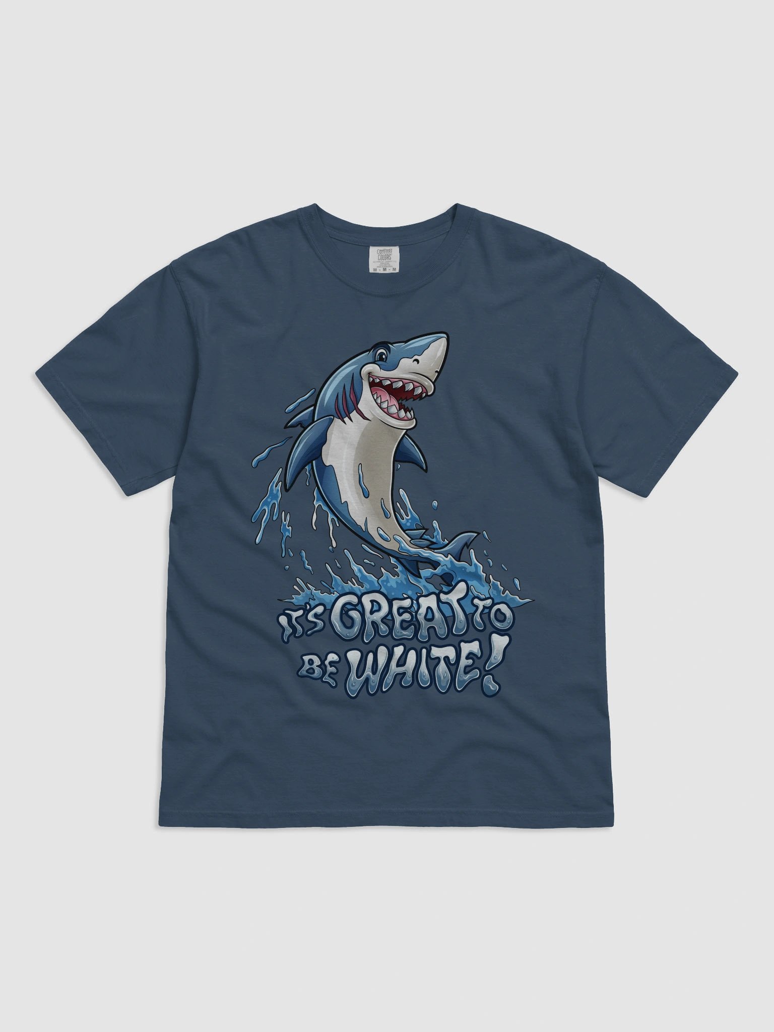 Great White T-Shirt (Full) (Midnight Blue) product image (1)