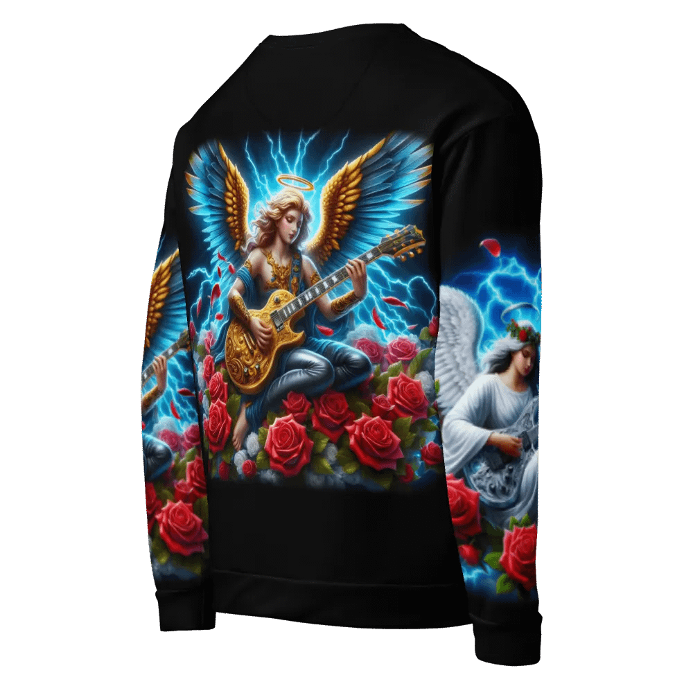 Angels making Music with a Guitar - All-Over Unisex Sweatshirt #18 product image (8)