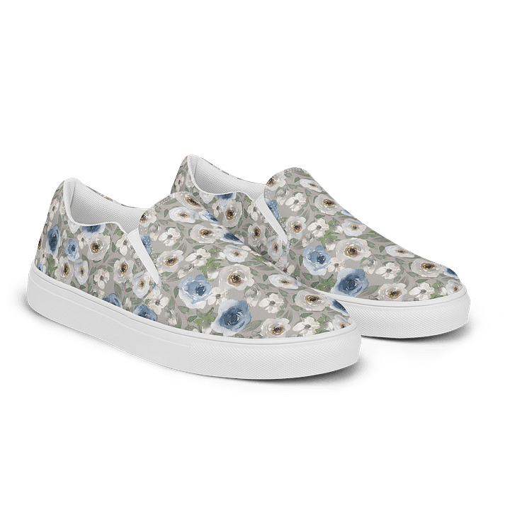 Grey Roses Canvas Shoes product image (2)