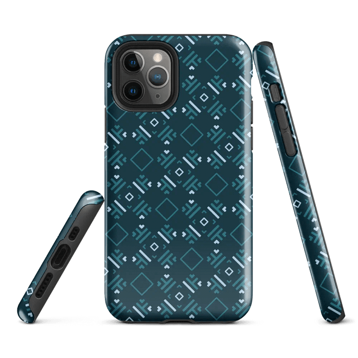 Facet Fantastic Blue Geometric iPhone Case product image (1)