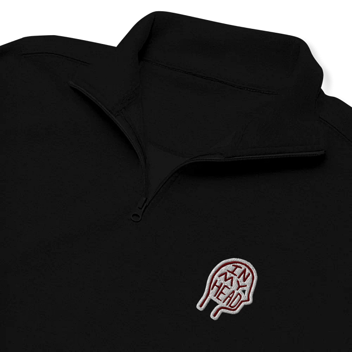 In My Head (maroon bubble design) embroidered quarter zip product image (1)