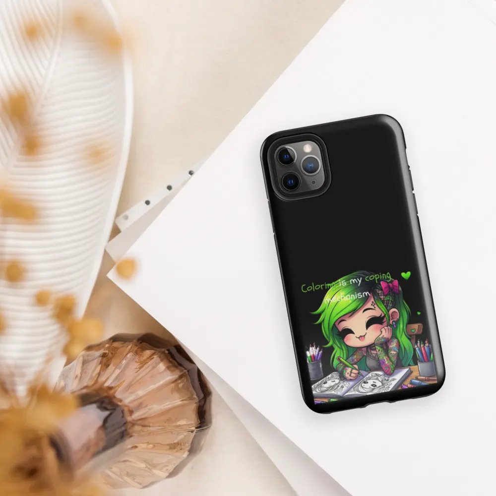 coloring is my coping mechanism iphone case product image (37)