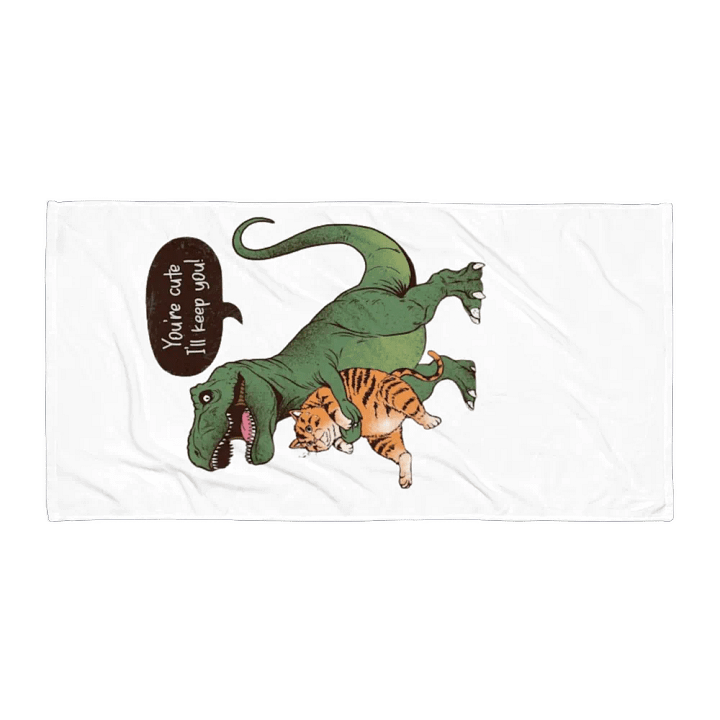 Dino Love Sublimated Towel product image (1)