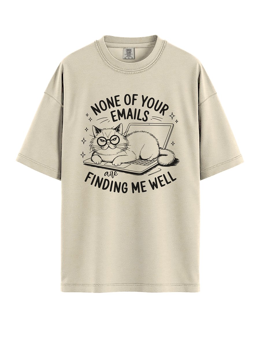 Funny Cat Shirt – Relaxed Fit Heavyweight Unisex Cotton T-Shirt product image (10)