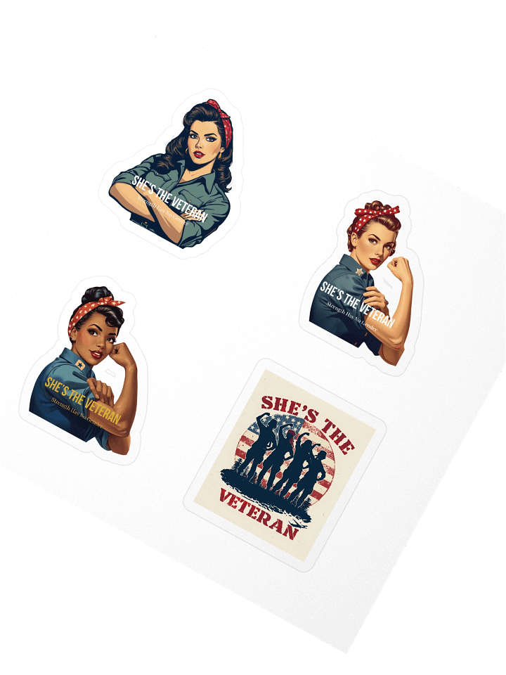 She’s The Veteran Vinyl Stickers product image (2)
