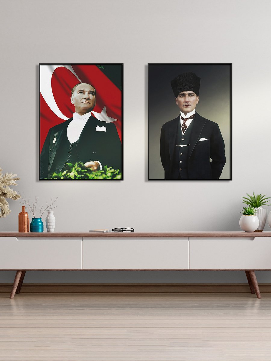 Mustafa Kemal Atatürk photo poster, 1930s — Turkish Leader wall art for office product image (2)