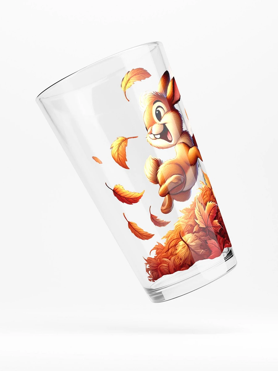 Autumn Leaves Bunny Rabbit 16 oz Glass product image (4)