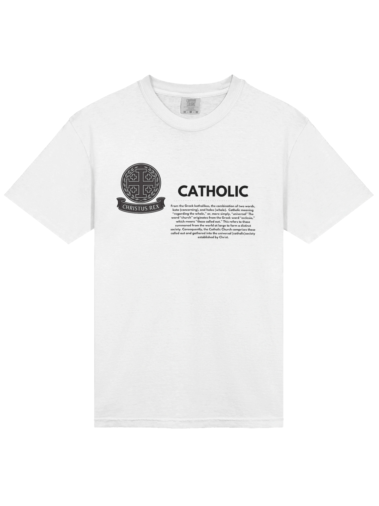 Catholic tee white product image (3)