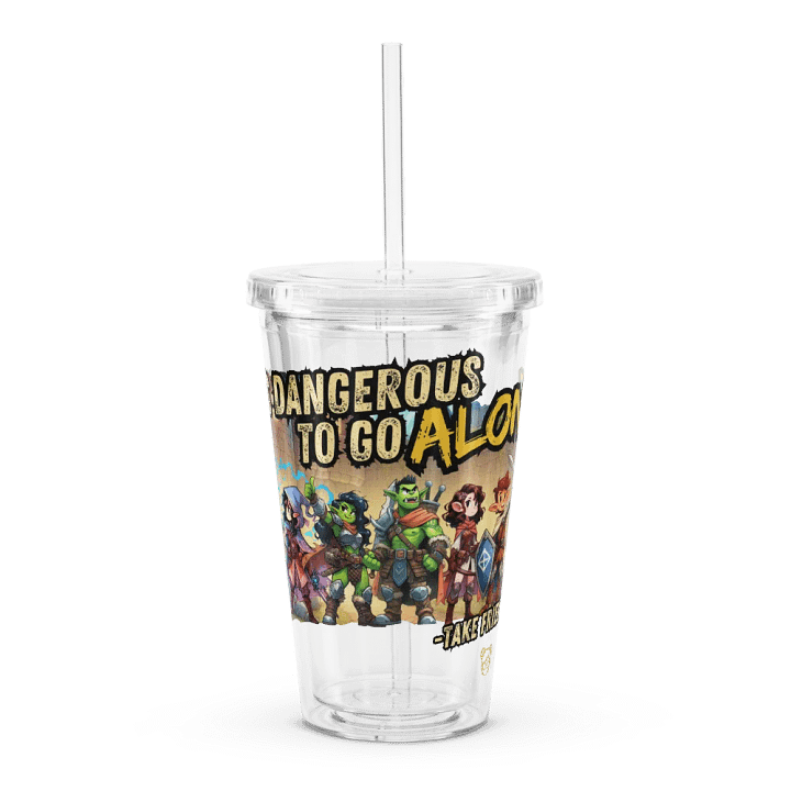 Sips & Squads Double Wall Clear Plastic Tumbler (16 oz) product image (2)