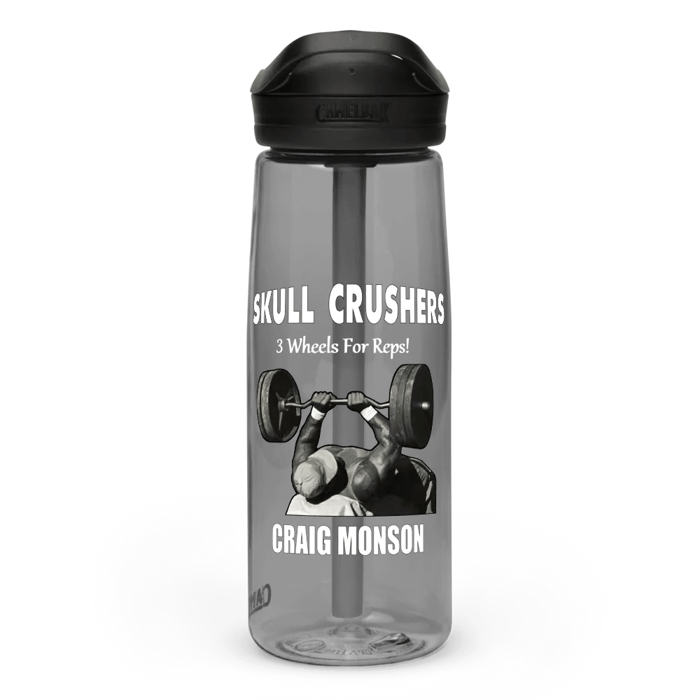 Craig Monson Three Wheels For Reps! Sports Water Bottle product image (1)