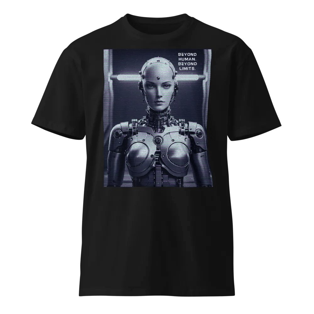 Beyond Human. Beyond Limits Static Robot Design - 100% Cotton T-Shirt product image (1)