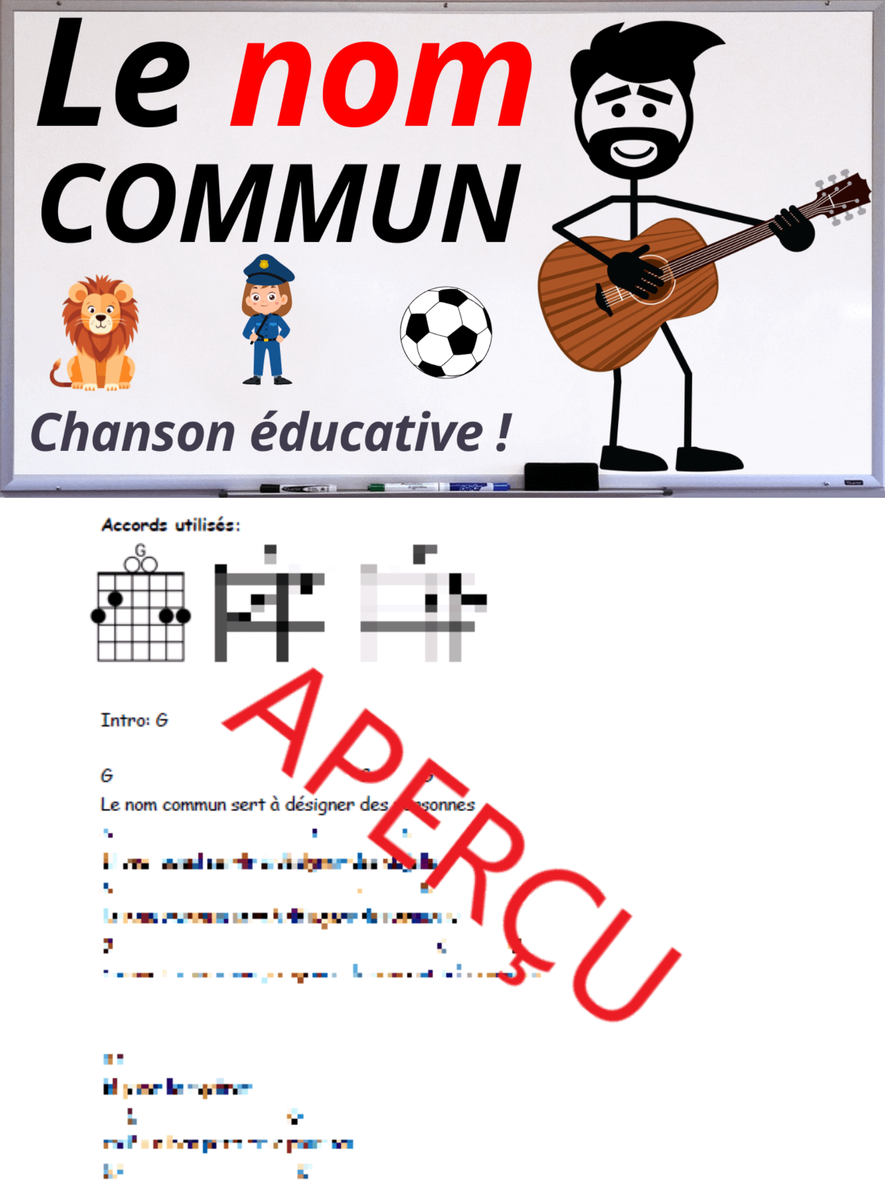 Le nom commun - Accords de guitare product image (1)