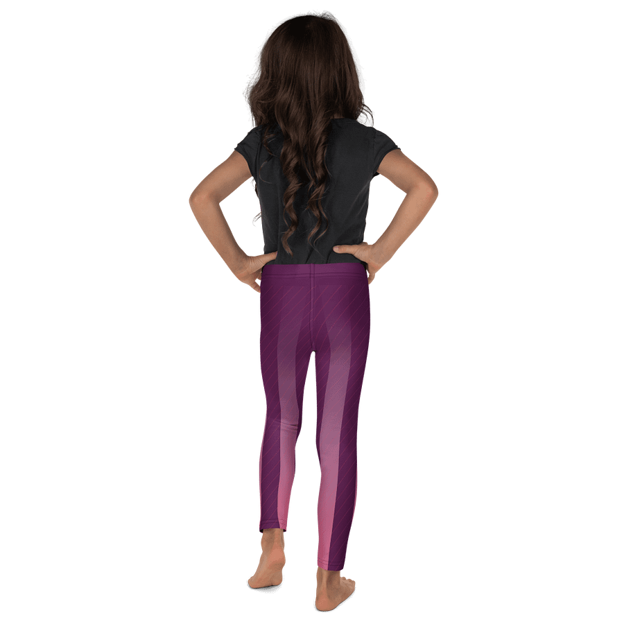 🎨Girls’ | Little Kids | Cape Cuties by BRN.2C.C.™| Leggings 💫| Pink Logo on Bold Purple Stripes product image (3)