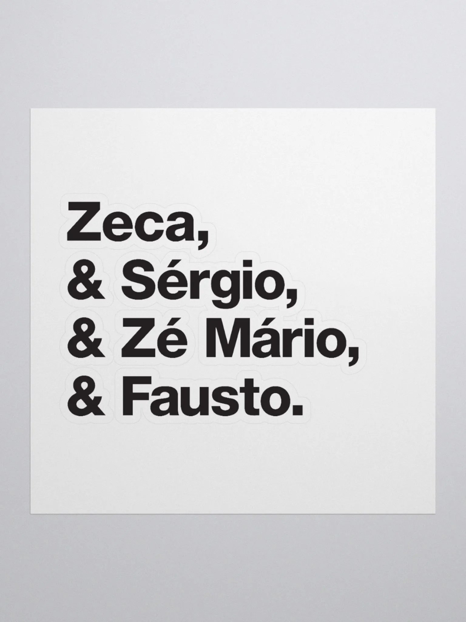 Autocolante Zeca, Sérgio, Zé Mário, Fausto - Preto product image (3)