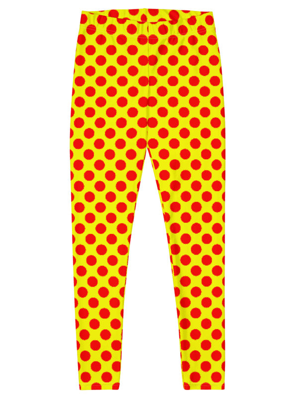 Red Polka Dots on Yellow Leggings product image (4)