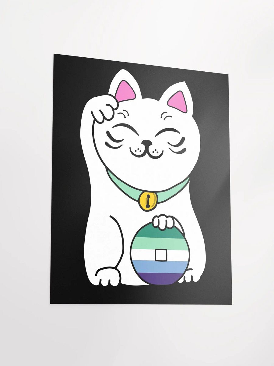 Maneki neko gay man pride poster product image (3)
