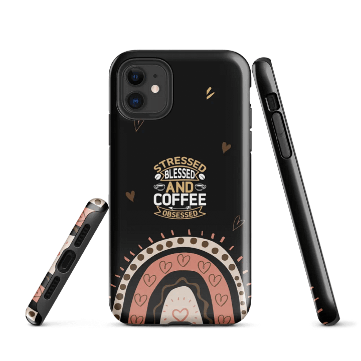 Aesthetic Coffee iPhone Case I Funny Quote I Rainbow I Phone Cover for Coffee Lovers I MAGSAFE COMPATIBLE product image (1)