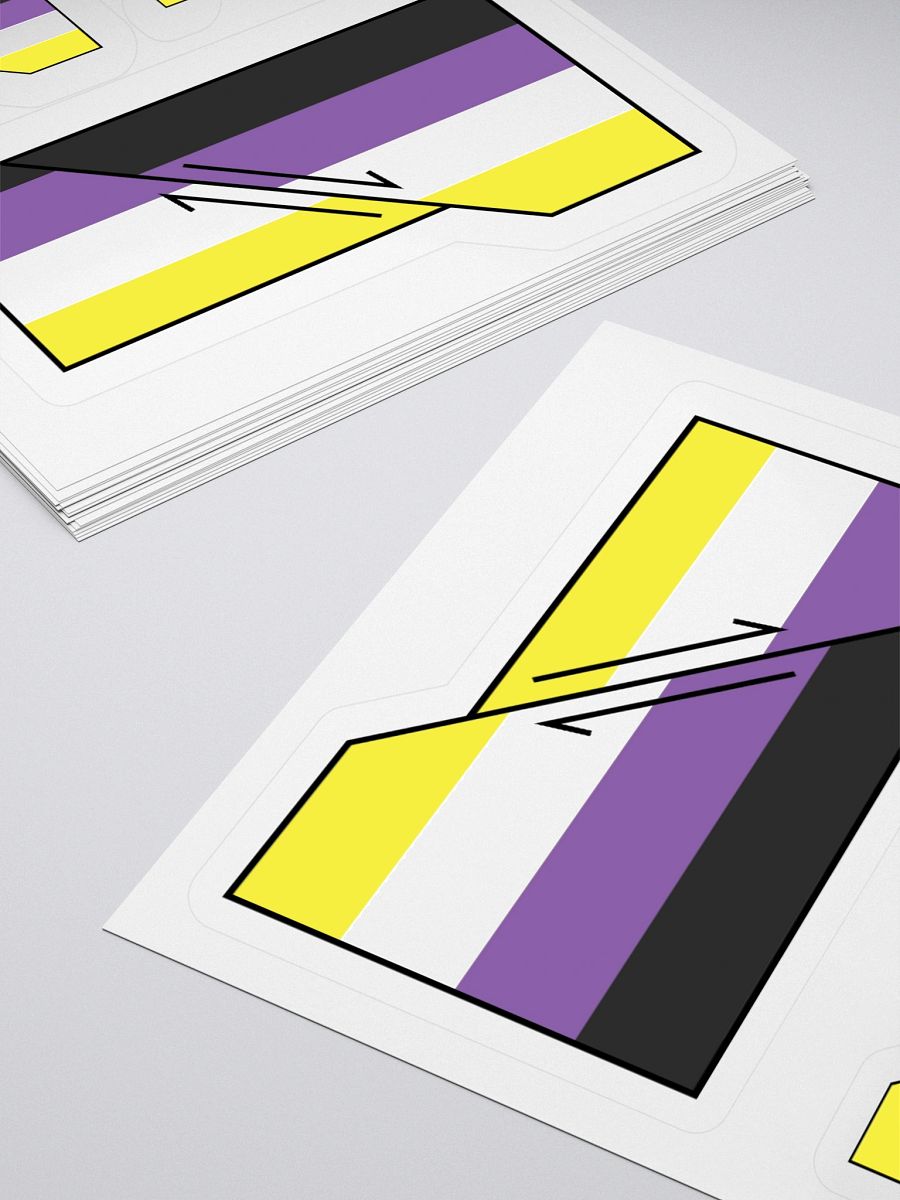 Faulted Pride Flags- Non Binary Sticker product image (4)
