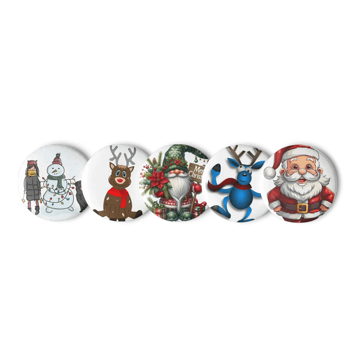 Festive Holiday Pin Button Set product image (3)