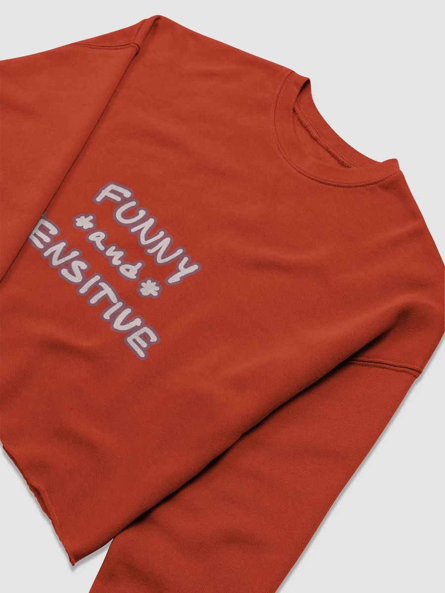 FUNNY *and* SENSITIVE (lined design, #B4899C) women’s fleece crop sweatshirt product image (13)