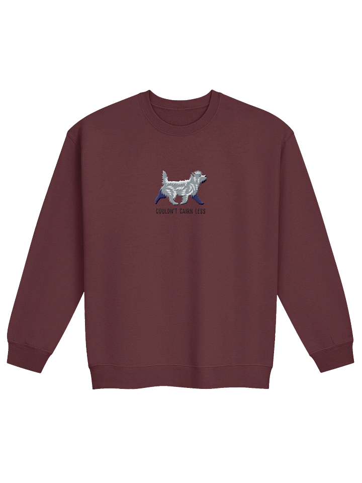 Couldn't Cairn Less Sweatshirt (Embroidered) of a Cairn Terrier(Gray) product image (2)