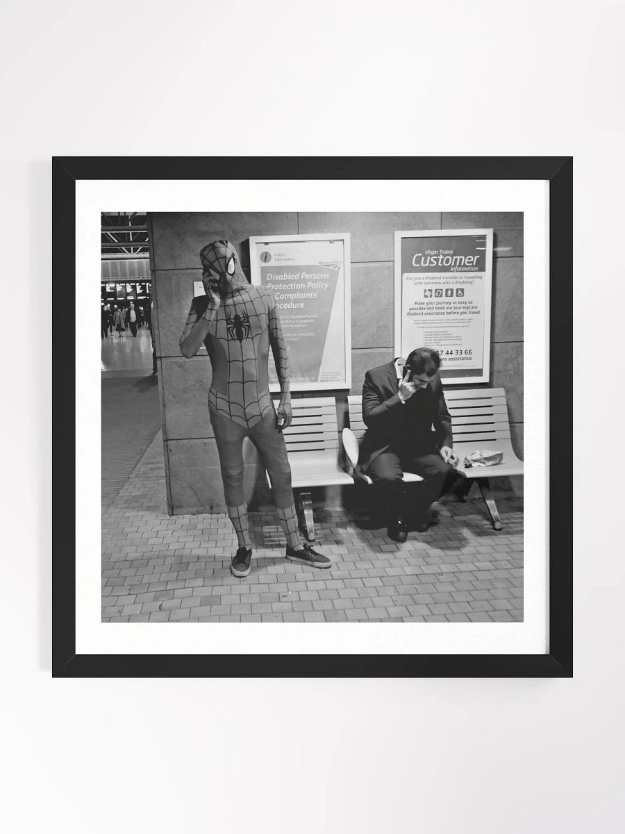 Framed Square Print Street Photograph Spiderman product image (1)