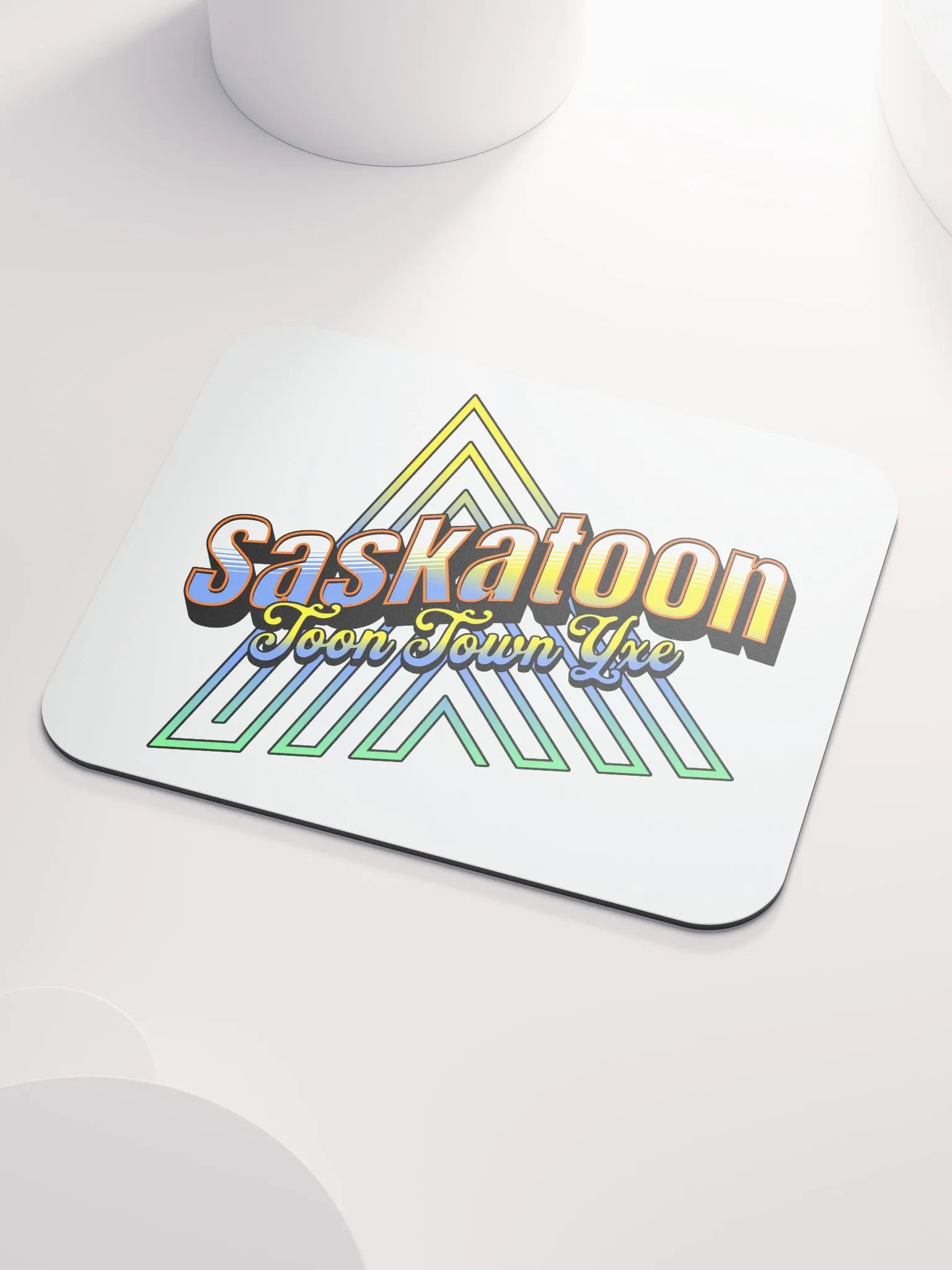 Saskatoon Toon Town Yxe Vibrant Mouse Pad product image (3)