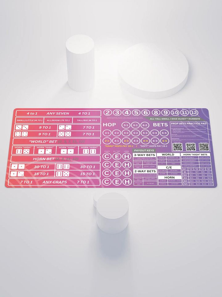 Craps Prop Box Practice Pad - Sherbet product image (1)