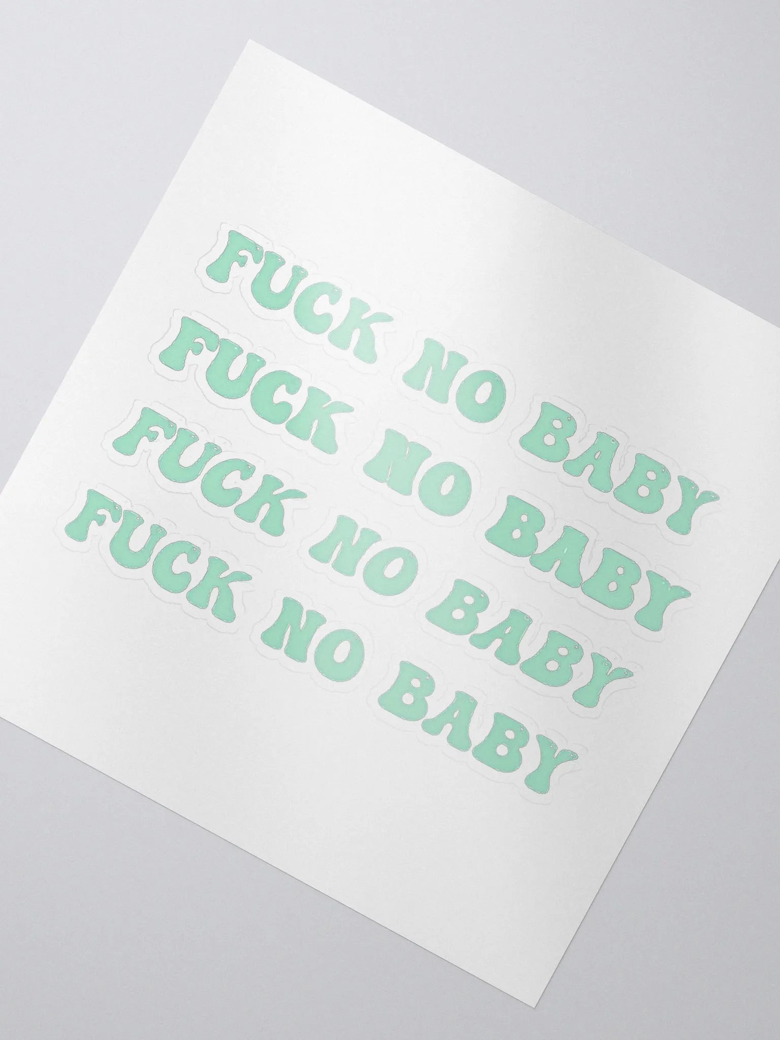 FUCK NO BABY sticker sheet product image (2)