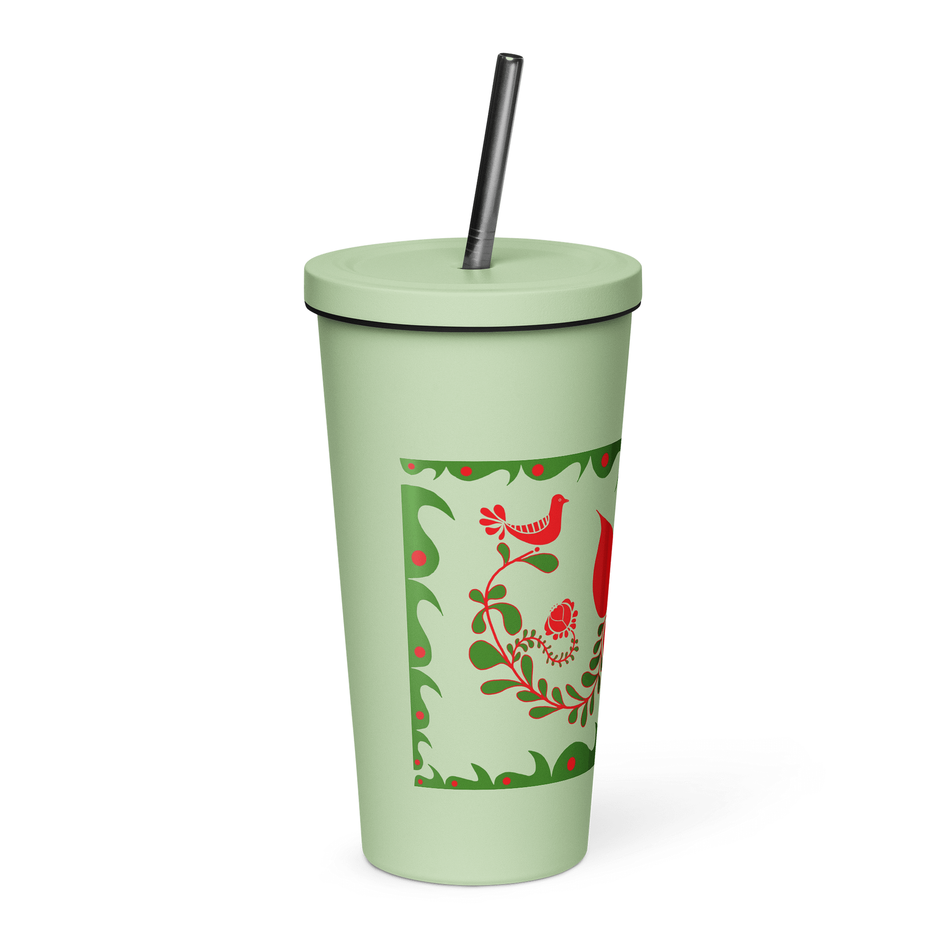 Hungarian Folk Art Lovebirds Insulated Tumbler product image (4)